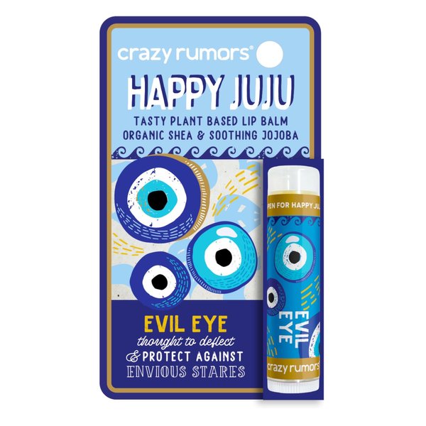 Crazy Rumors Happy Juju All Natural, Plant-Based Lip Balm with Organic Shea & Jojoba 1 Pack (Evil Eye)