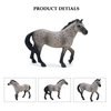 MODEBESO® Realistic Animal Figures Playset,4 PCS Horse Figurines Set,Hand Painting Horse Figures Set,Educational Toy,Cake Toppers Christmas Birthday Gift for Kids Todllers (4 PCS Horse Set 1)