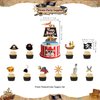Chilfamy Pirate Party Decorations, Pirate Theme Party Supplies with Happy Birthday Banner, Pirate Garland Signs, Cake Toppers, Pirate Captain Ship Balloons Set for Adults Kids Pirate Party Favors