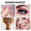 40 Colors Body Glitter Face Glitter Hair Glitter Makeup Glitter Gel, Face Glitter for Women, Glitter Gel, Glow in The Dark, for Body, Face, Hair, Glitter Eyeshadow, Glitter Makeup for Festival, Party