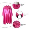Pelocapa Salon Styling Capes for Clients, Hair Dye Cutting Capes with Elastic Hooks, Waterproof Light Weight Satin Sheen Styling Cape Barber Gown for Stylist, 63”*56”(Pink)