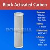 Block Activated Carbon Coconut Shell Water Filter Cartridge 5 Micron for RO & Standard 10â€ Housing WELL-MATCHED with WFPFC8002, WFPFC9001, WHCF-WHWC, WHEF-WHWC, FXWTC, SCWH-5 (2 Pack)