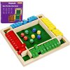 Kiapeak 1-4 Players Shut The Box Dice Game, 10 Numbers Traditional Wooden Pub Bar Board Game, Family Classics Tabletop Version Games for Classroom, Party, or Pub