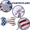 Vsdski 2pcs 4th of July Bow Hair Clips Independence Day Hair Accessories for Girls USA Flag Hair Bow Barrettes Glitter Silver Star Hair Bows Clips Alligator Clip Patriotic Holiday Party Outfit Decor