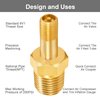 GODESON 1/4" NPT Tank Valve, Anti-Corrosion Brass Schrader Valve with 1/4" Male NPT,Using with Air Compressor Tanks(Pack of 4)