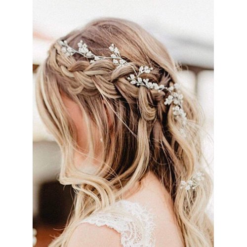 Chargances Baby s Breath Hair Vine Weeding Hair Accessories Perfect for Bohemia Bride Pearl Hairp...