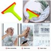 2pcs Silicone Squeegee for Shower Glass Door, Window Cleaning, Auto Water Blade, Water Wiper, Shower Squeegee, 5.9'' Blade and 7.5'' Long Handle for Car Windshield, Window, Mirror, Glass Door.