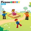 PicassoTiles Magnetic 4 Family Action Figures Toddler Toy Magnet Expansion Pack Educational Add-on STEM Learning Kit Toys Pretend Playset for Construction Building Block Tiles Child Brain Development