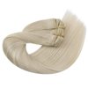 Sunny Clip in Hair Extensions Blonde Human Hair Clip in Extensions Platinum Blonde Clip in Hair Extensions Human Hair Blonde Hair Extensions Remy Hair Extensions Clip ins Blonde 7pcs 120g 18inch