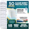 Sheet Protectors for 3 Ring Binder - 50 Premium Clear Plastic Page Protectors for 3 Ring Binder - Sleeves 8.5 x 11 for Paper & Documents