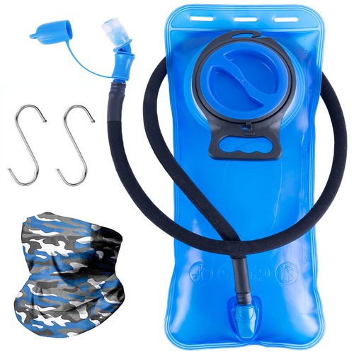 3l Hydration Bladder - 3 Liter Water Bladder BPA Free Leak Proof Water Reservoir, Backpack Hydration Pack Bladder with Insulated Sleeve Water Bag for Outdoor Hiking Camping Cycling, Blue