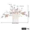 Soulshow New Soft Material Polymer Clay White Flower Wedding Hair Accessories Handmade Pearl Rhinestone Gold Wedding Hair Comb Bridal Hair Accessories