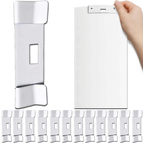 Vertical Blind Repair Vane Savers, Metal Vertical Blind Repair Tabs, Vertical Blind Repair Clips for Vertical Blinds Replacement Slats, White (12)