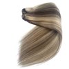 Sew in Hair Extensions Real Human Hair,Weft Hair Extensions Human Hair Bundles Brown Balayage Ash Blonde Hand Tied Weft Hair Extensions Human Hair 22 Inch 120G Sew in Extensions for Women