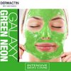 DERMACTIN Galaxy Green Neon Peel Off Facial Mask with Avocado and Centella Asiatica 1.76 oz. - Exfoliating Face Mask Peel Off