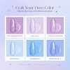 Beetles Gel Nail Polish Set 6 Colors Glitter Sky Blue Purple Gel Polish Kit Lavender Violets Gel Nail Polish Spring Gel Nail Polish Soak off Uv LED Gel Manicure DIY Nail Home