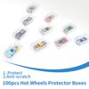 100Pcs Clear Display Case, Assemble Countertop Display Box, Cube Organizer Stand Dustproof Protector Box Showcase for Action Figures Toys Collectibles, 1/64 Scale Model Car