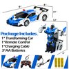 AMENON Remote Control Transform Car Robot Boys Christmas Toys with Lights RC Car 2.4Ghz 1:18 Rechargeable 360°Rotating Race Car Xmas Birthday Gifts Stocking Stuffers for Kids Boys Girls Party Favors