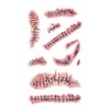 MapofBeauty 2 pcs Temporary Tattoos Fake Scars Stitches Wound Waterproof Sticker for Cosplay Party Halloween