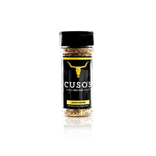 Cuso Cuts Great Tasting Lemon Pepper BBQ Seasoning Rub - Contains All Natural Ingredients - Spices & Rubs for Grill, BBQ & Marinade - Best BBQ Rubs for Smoking - 1 Count BBQ Rub Seasoning