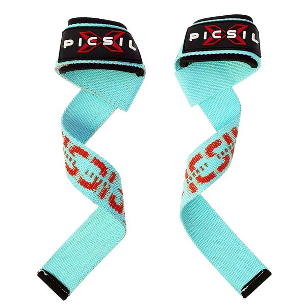 PICSIL Wrist Straps, Padded Wrist Straps for Weightlifting, Extended Deadlift Straps for Grip Support, Advanced Weightlifting Straps for Comfort and Stability, 1 Pair, Green