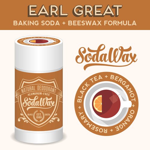 SodaWax™ Natural Deodorant EARL GREAT (3.3oz/93g) Any 3 Items SHIP FREE