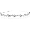 SUWOW Bridal Headband Bridal Headpieces for Wedding Crystal Headband Stylish Rhinestones Princess Crown Flower Leaf Tiara Headband Wedding Tiaras for Bride Prom Headband for Women Girl Adult Kids