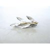 Generic Small gold silver tone crystal leaves alligator hair clip for fine thin hair (Clip quantity: 1 clip)