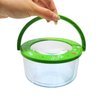 Cheerwe Explorers Bug Jar, 3× Magnifier, Insect Observation Kit Built-in 15cm Ruler, Explorer Bug Catcher Kit for Kids Bug Cage Insect Catcher Box, Bug Cage with Magnifying Glass