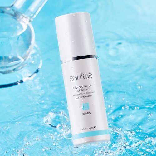 Sanitas Skincare Glycolic Citrus Cleanser, Exfoliating Facial Cleanser, Glycolic Acid, 5 Ounces