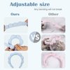 Ztomine Spa Headbands for Washing Face or Facial, Set of 2 Skincare Headbands, Terry Cloth Headband Face Wash Headband Combo Pack - Puffy Makeup Headbands for Face Washing, Mask(beige + purple)