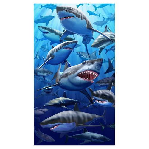 Giant Great White Shark Beach & Bath Towel (40" x 70")