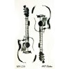 PARITA Small Tattoos Electric Guitar Music Rock and Roll Cartoon Temporary Tattoo Body Sticker Hand Neck Wrist Art Fashion Tattoo Fake Waterproof for Adult Men Women Kids (Pack 3 PCS.)