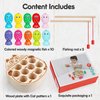 NAODONGLI Wooden Magnetic Fishing Game for Toddlers 1-3,Montessori Preschool Education Activities Fishing Toys Learning Fine Motor Skills Best Birthday Gift for 3 4 5 Year Old Boys Girls