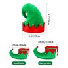 SATINIOR Christmas Santa Elf Shoes and Hat Christmas Red and Green Costume Accessory Set(28 cm/ 11 Inch,Bright Color)