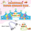 Faccito 36 Pieces Birthday Crowns Bulk - Happy Birthday Paper Caps with Elastic Band for Classroom, Preschool, Kindergarten, Elementary School, VBS Party Supplies