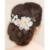 Fangsen Wedding Rose Flower Hair Comb Bridal Headpiece Floral Hair Accessories for Brides and Bridesmaids (FS-231)