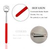 HOFASON Back Scratcher for Men Women, Bear Claw Telescopic Scratcher Back Massager Tool, Stocking Stuffers Novelty Idea Extendable Back Scratcher Festival Birthday Christmas Gifts (Red)