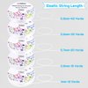 Stretchy String for Bracelets and Jewelry Making, Cridoz 5 Rolls Clear Elastic String Stretch Cord Bead Bracelet String with 2 Pcs Beading Needles for Seed Beads, Pony Beads