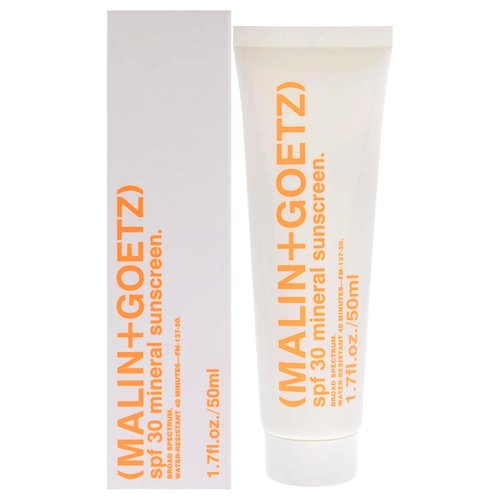 Malin + Goetz SPF 30 Mineral Sunscreen, 1.7 fl. oz. – Hydrating Mineral Sunscreen for Anti-Aging, Sunscreen Moisturizer, Sunscreen for Face & Body, Lightweight Lotion with SPF