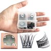 Lash Clusters Wispy NINGLASH NF14 Travel Makeup D Curl DIY Lash Extensions, 96 Pcs Individual Eyelash Extensions, Soft Natural Lightweight 10/12/14/16mm Mix Resuale Eyelash Clusters for Home use