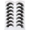 Pooplunch False Eyelashes Fluffy Cat Eye Look Wispy Long Dramatic Fake Eyelashes 8D Volume Faux Mink Lashs 7 Pairs Pack