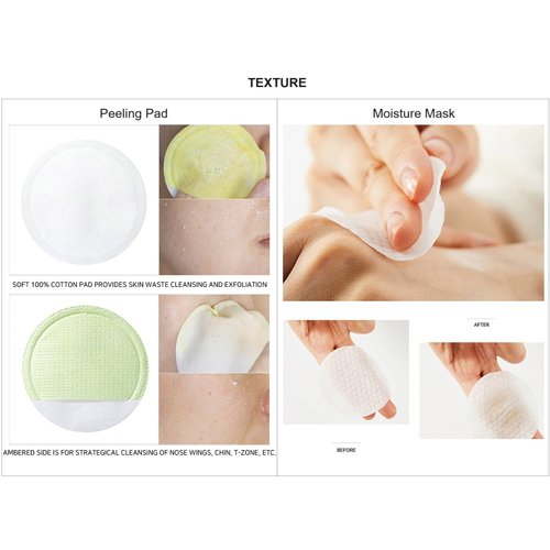 I'M SORRY FOR MY SKIN Peeling Pad & Moisture Mask, Korean Toner & Exfoliating Face Pads, Makeup Remover Cotton Rounds, Glass Skin Self Care Items, 2-Step Skin Care Travel Essentials Kit (Set of 3)