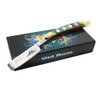 Old Ram Collection Barber Straight Razor Style Manual Folding Knife.. (Red)