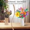 Linkowin 756 PCS Flower Bouquet Building Sets - 11 Kinds of Building Block Flowers, Botanical Collection Crafts Set for Home Office Decoration, Valentines Day for Adults Girl, No Vase
