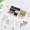 Tbestmax Hair Pins Set-100 Pcs U Pins 100 Pcs Bobby Pins Clips 6 Spiral Spin Hair Pins and 150 Rubber Bands, Hair Grips to Clip Ballet Hair Net