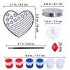 24 Sets Patriotic Suncatcher Ornaments Decoration DIY Window Paint Art Stickers Craft Kit American Heart Star Butterfly Suncatchers for Kids Classroom Patriotic 4th of July Activity Party Art Project