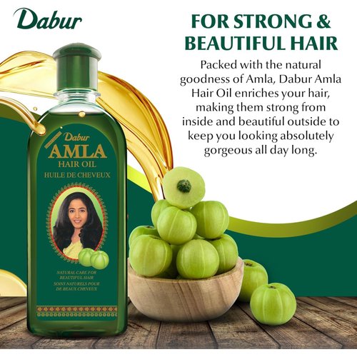Dabur Amla Hair Oil - Nourishing Indian Oil for Men & Women, for Healthy, Moisturized Hair and Scalp (300ml)
