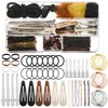 219 Pcs Hair Accessories Kit - Bobby Pins Bun Hair Nets U Shaped Hair Pins Metal Hair Clips Hair Rubber Bands for Women Girls Travel Ballet Dance Stuff with Organizer Box