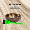 BLEACH LONDON Eco-Conut Reusable Hair Dye Tool Kit - Coconut Shell Bowl with Tint Brush, Eco-Friendly, Vegan, Cruelty Free, For DIY Dying & Bleaching